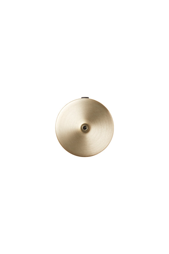 Baldakin til loftlampe i børstet messing look.