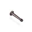 Dørstopper i massiv bronze / bruneret messing og hætte i sort plast 95 mm