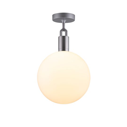 Forked Ceiling Globe Large loftlampe, opal og stål • Buster + Punch