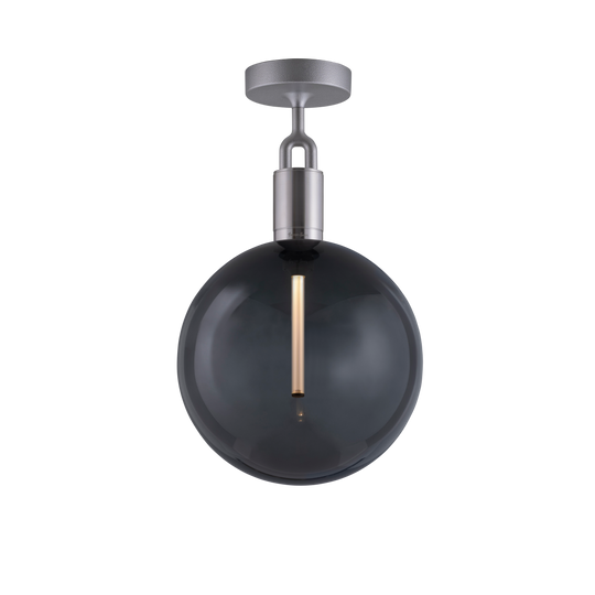 Forked Ceiling Globe Large loftlampe, røgfarvet og stål • Buster + Punch