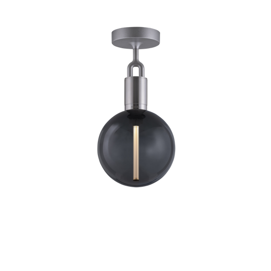 Forked Ceiling Globe Medium loftlampe, røgfarvet og stål • Buster + Punch