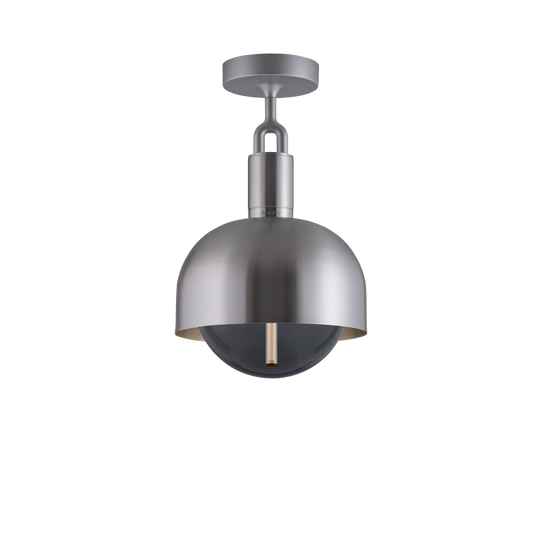 Forked Ceiling Shade Globe Medium loftlampe, røgfarvet og stål • Buster + Punch