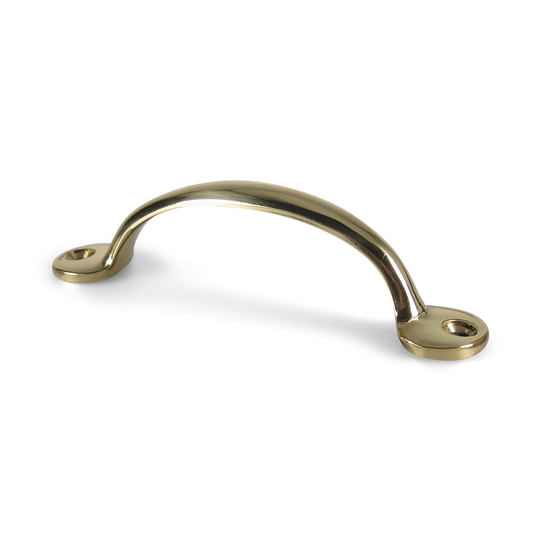 Raadvad • Købmandsgreb i massiv blank messing med lak