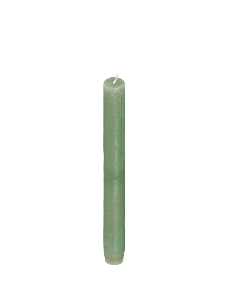 Rustic Taper Candle kronelys, højde 25 cm - FOREST GREEN • Cozy living