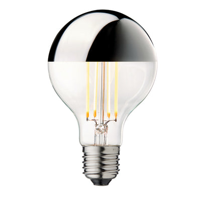 Globe Bulb Ø80 Crown pære, sølv • Design by Us
