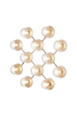 Liila 12 væg- og loftlampe, nordic gold / optic clear • NUURA