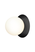 Liila 1 væg- og loftlampe, black / opal • NUURA