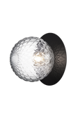 Liila 1 væg- og loftlampe, black / optic clear • NUURA