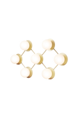 Liila 7 væg- og loftlampe, nordic gold / opal • NUURA