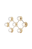 Liila 7 væg- og loftlampe, nordic gold / optic clear • NUURA