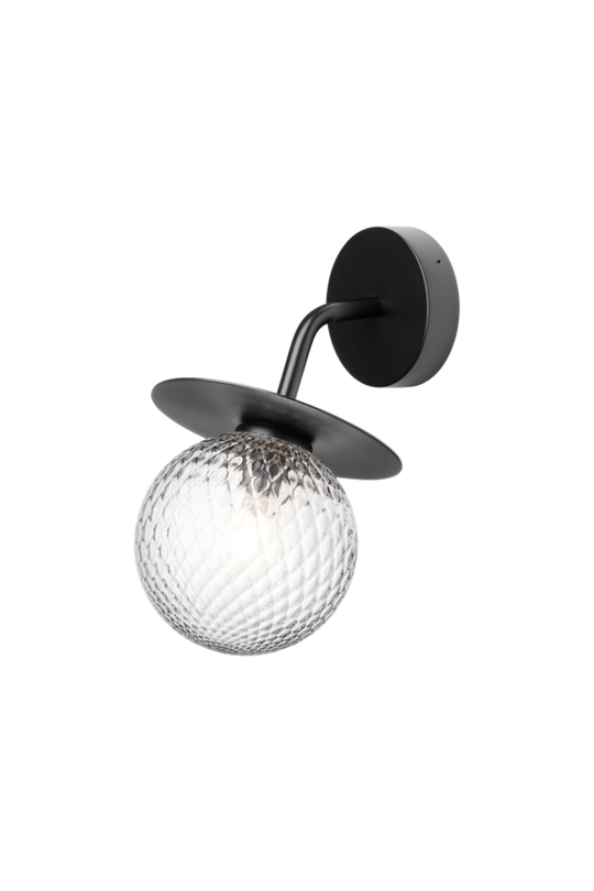 Liila Wall Outdoor udendørslampe, black / optic clear • NUURA