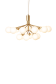Apiales 18 lysekrone, brushed brass / opal • NUURA