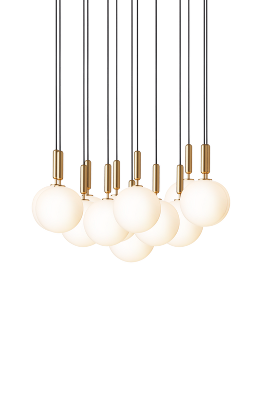 Miira 13 Large pendel, brass / opal • NUURA