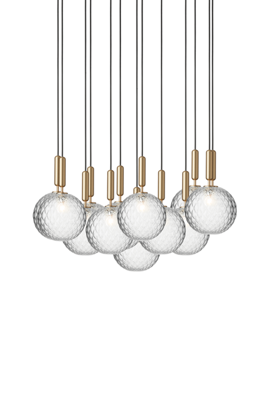 Miira 13 Large pendel, brass / optic clear • NUURA