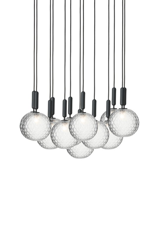 Miira 13 Large pendel, rock grey / optic clear • NUURA