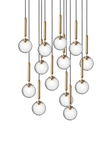 Miira 13 pendel, brass / optic clear • NUURA