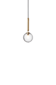 Miira 1 pendel, brass / optic clear • NUURA