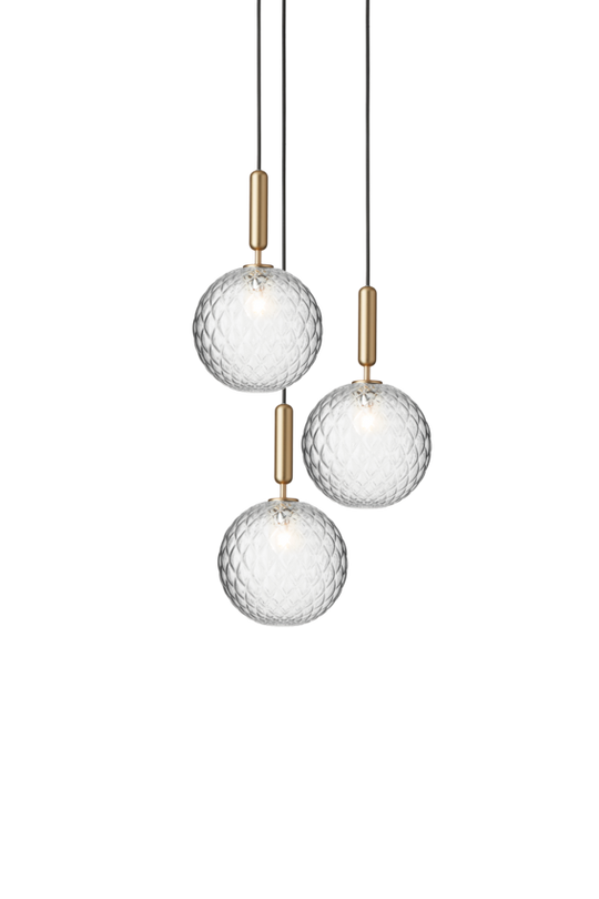 Miira 3 Large pendel, brass / optic clear • NUURA