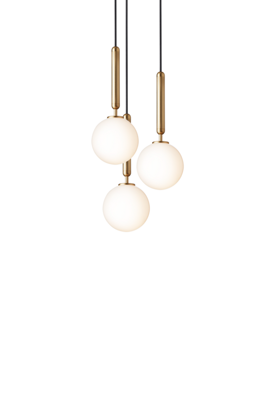 Miira 3 pendel, brass / opal • NUURA