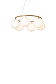Miira 6 Circular lysekrone, brass / opal • NUURA