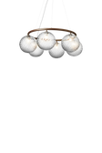 Miira 6 Circular lysekrone, dark bronze / optic clear • NUURA