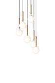 Miira 6 pendel, brass / opal • NUURA