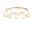 Miira 8 Circular lysekrone, brass / opal • NUURA
