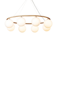 Miira 8 Oval lysekrone, brass / opal • NUURA