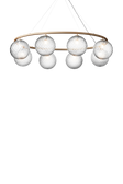 Miira 8 Oval lysekrone, brass / optic clear • NUURA