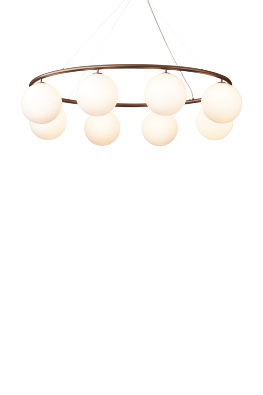 Miira 8 Oval lysekrone, dark bronze / opal • NUURA