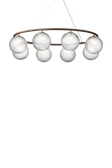 Miira 8 Oval lysekrone, dark bronze / optic clear • NUURA