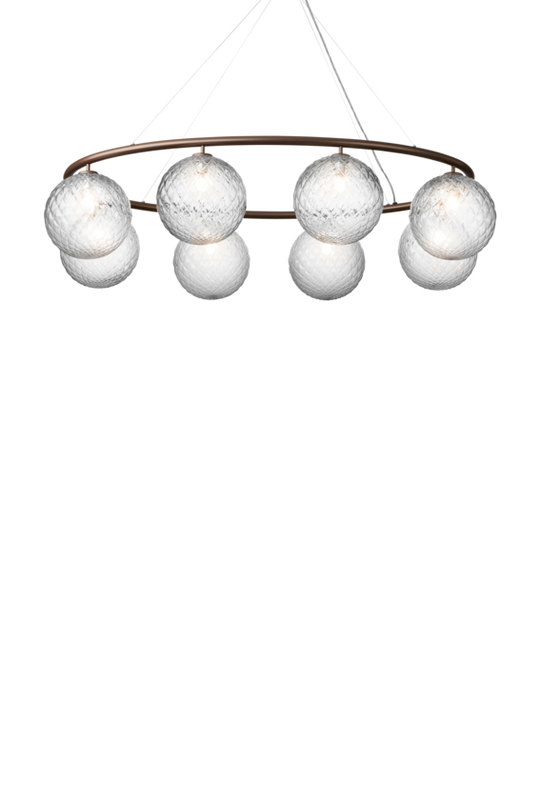 Miira 8 Oval lysekrone, dark bronze / optic clear • NUURA