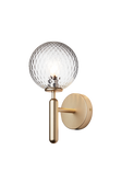 Miira Wall væglampe, brass / optic clear • NUURA