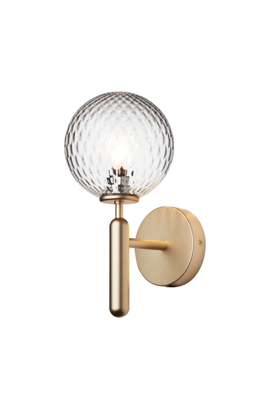 Miira Wall væglampe, brass / optic clear • NUURA