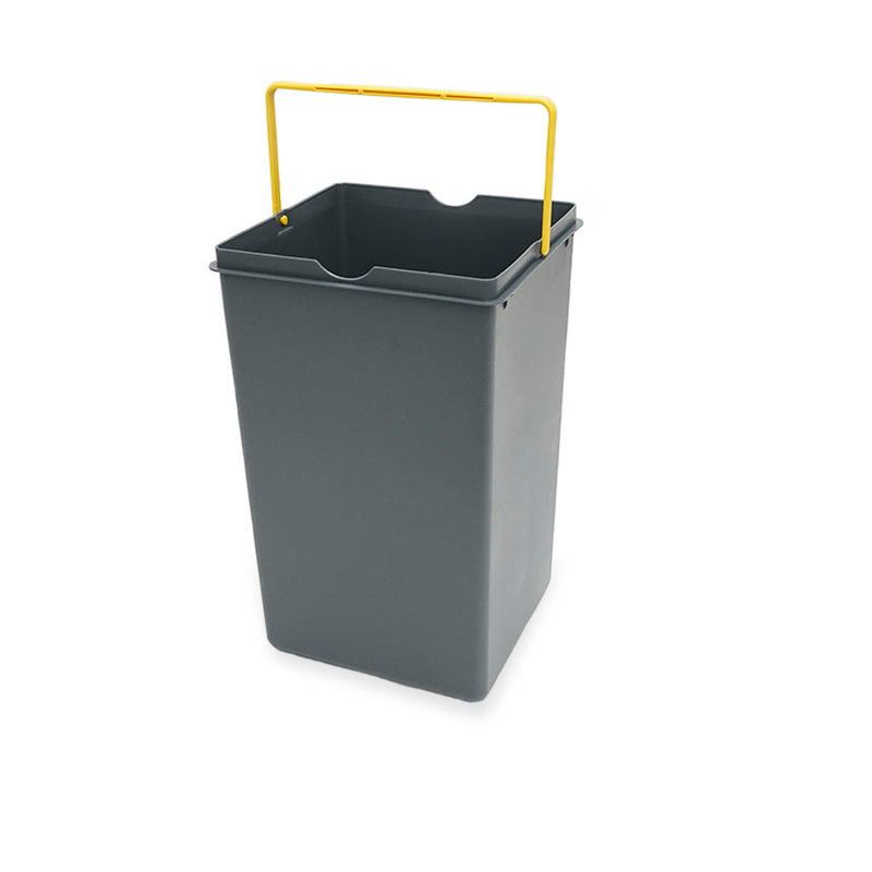 Affaldssystem: Copenhagen 14L Dark Grey Yellow • Affaldsspand på 14 liter i mørkgrå plast med gul hank.