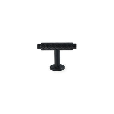 Møbelknop T-bar med diamond cut i sort - Nørrebro • Chr. Jørgensen