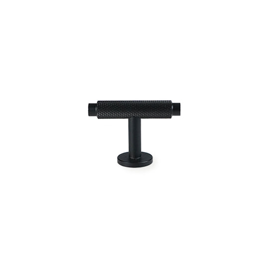 Nørrebro • Møbelknop T-bar med diamond cut, sort