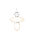 Rizzatto 43 pendel, satin silver / opal • NUURA