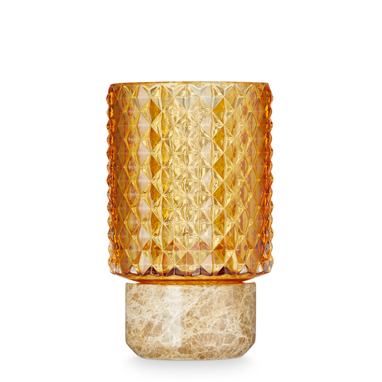 Sons of Marble Hurricane fyrfadsstage, lysebrun/amber • Design by Us