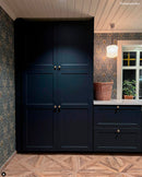 Stenbjerg • Italiensk antik knop med blomst design i blank messing