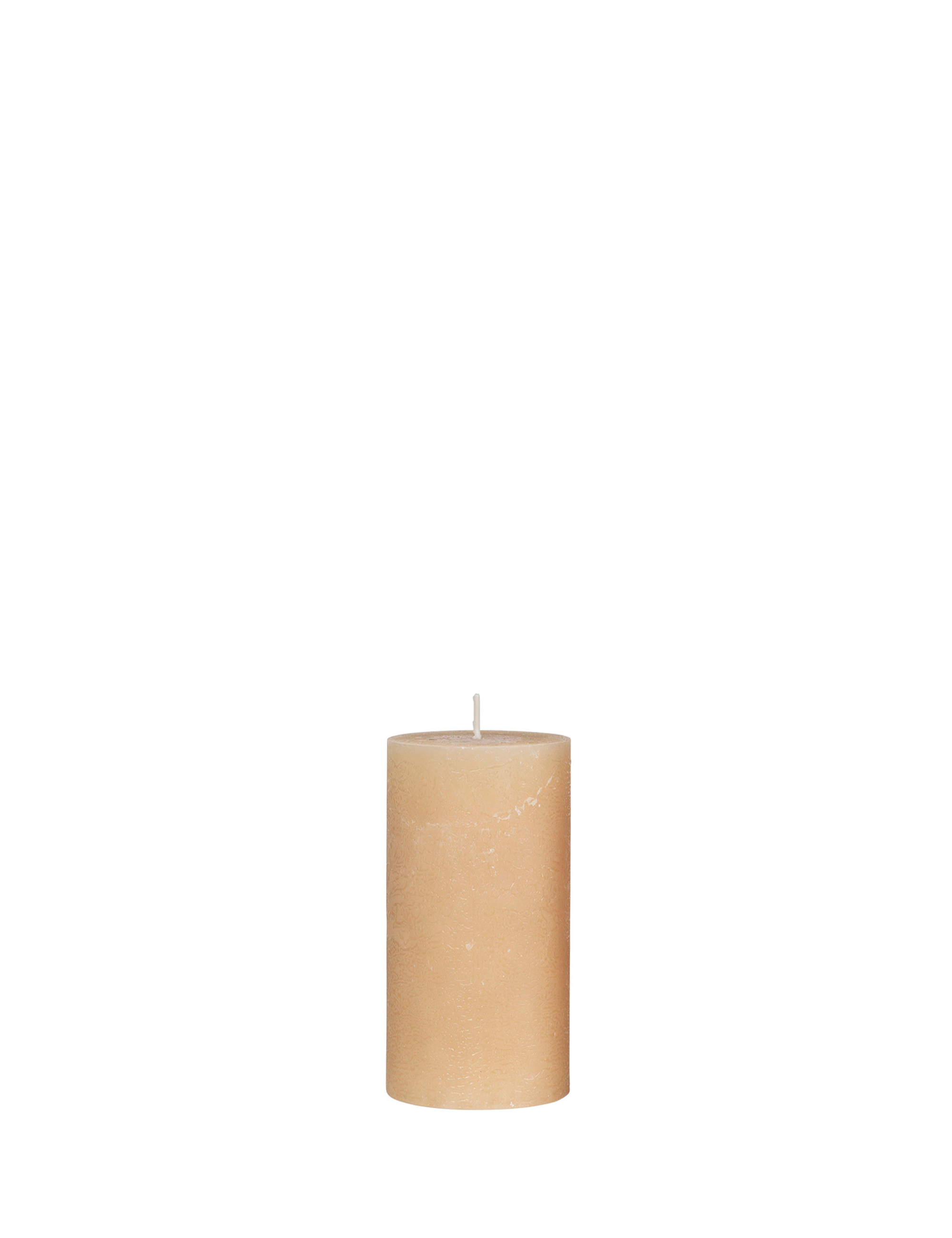 Rustic candle bloklys, 5 x 10 cm - SOFT HONEY • Cozy living